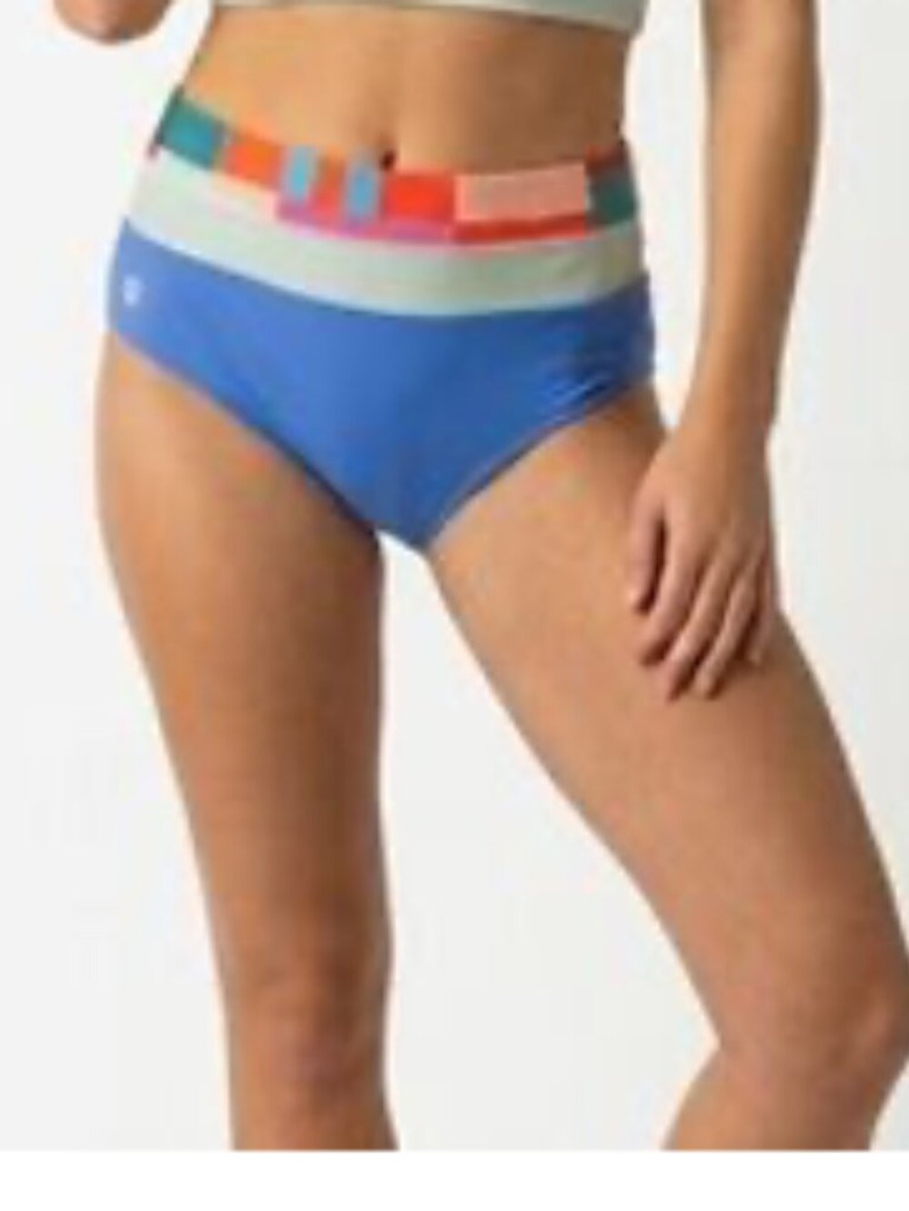 NWT Nani Color Block Swim Bottoms Blue Women's XXL Beach Vacation